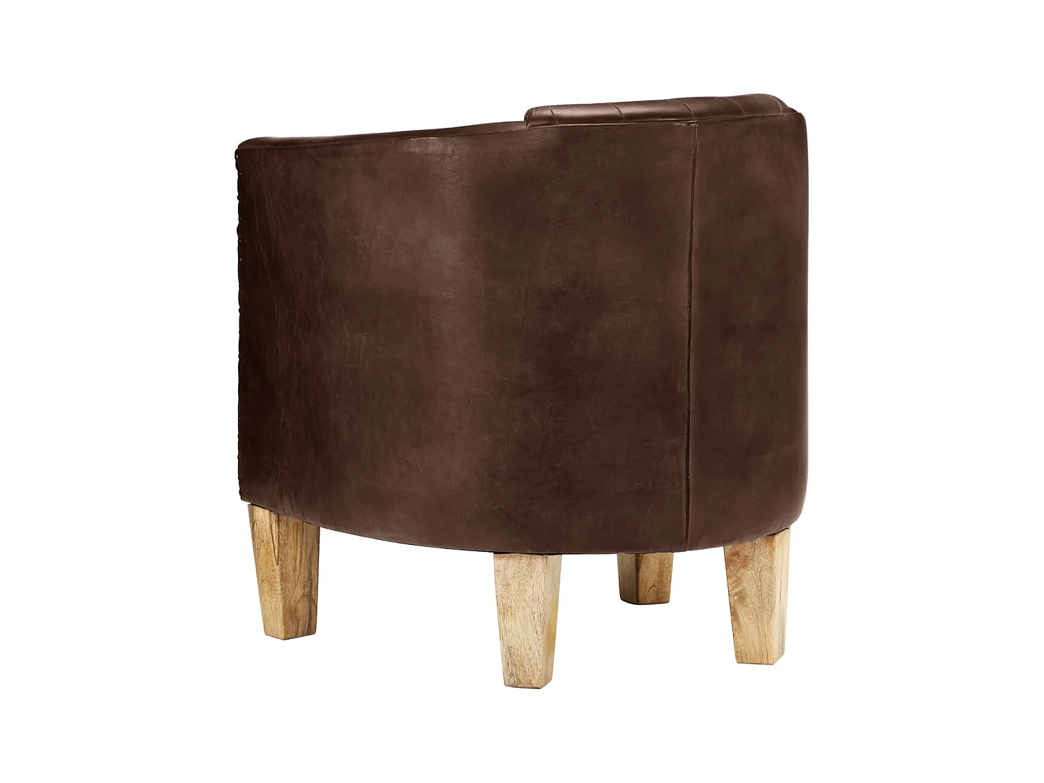 Poltrona couro genuíno castanho-claro PT898398