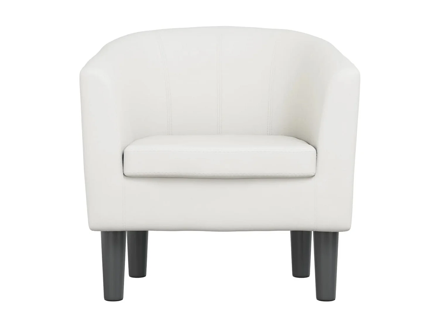 Fauteuil cabriolet moderne blanc similicuir SEF36027