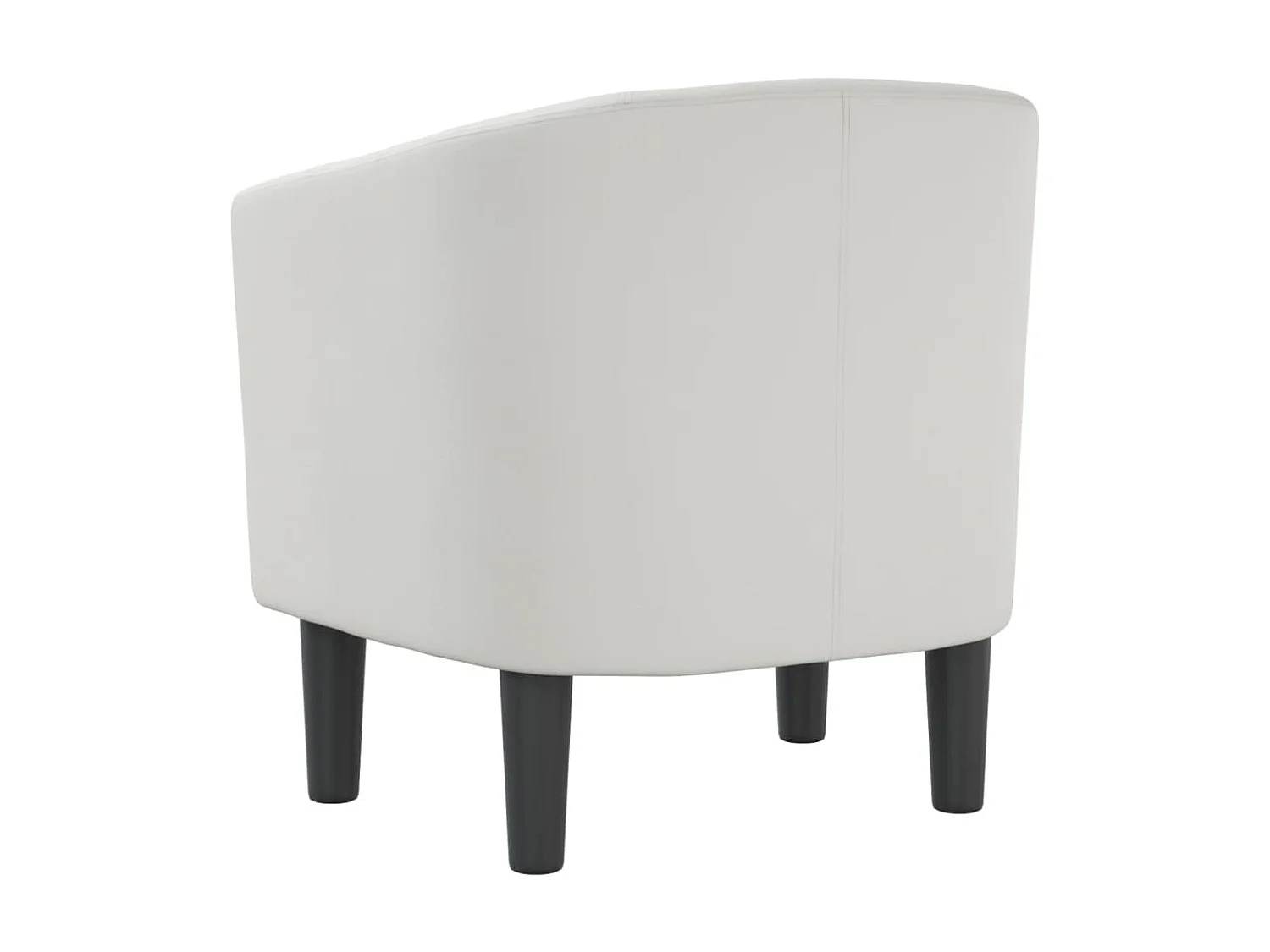 Fauteuil cabriolet moderne blanc similicuir SEF36027