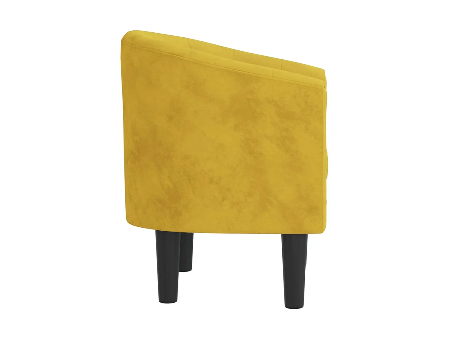 Fauteuil cabriolet moderne jaune velours SEF95030