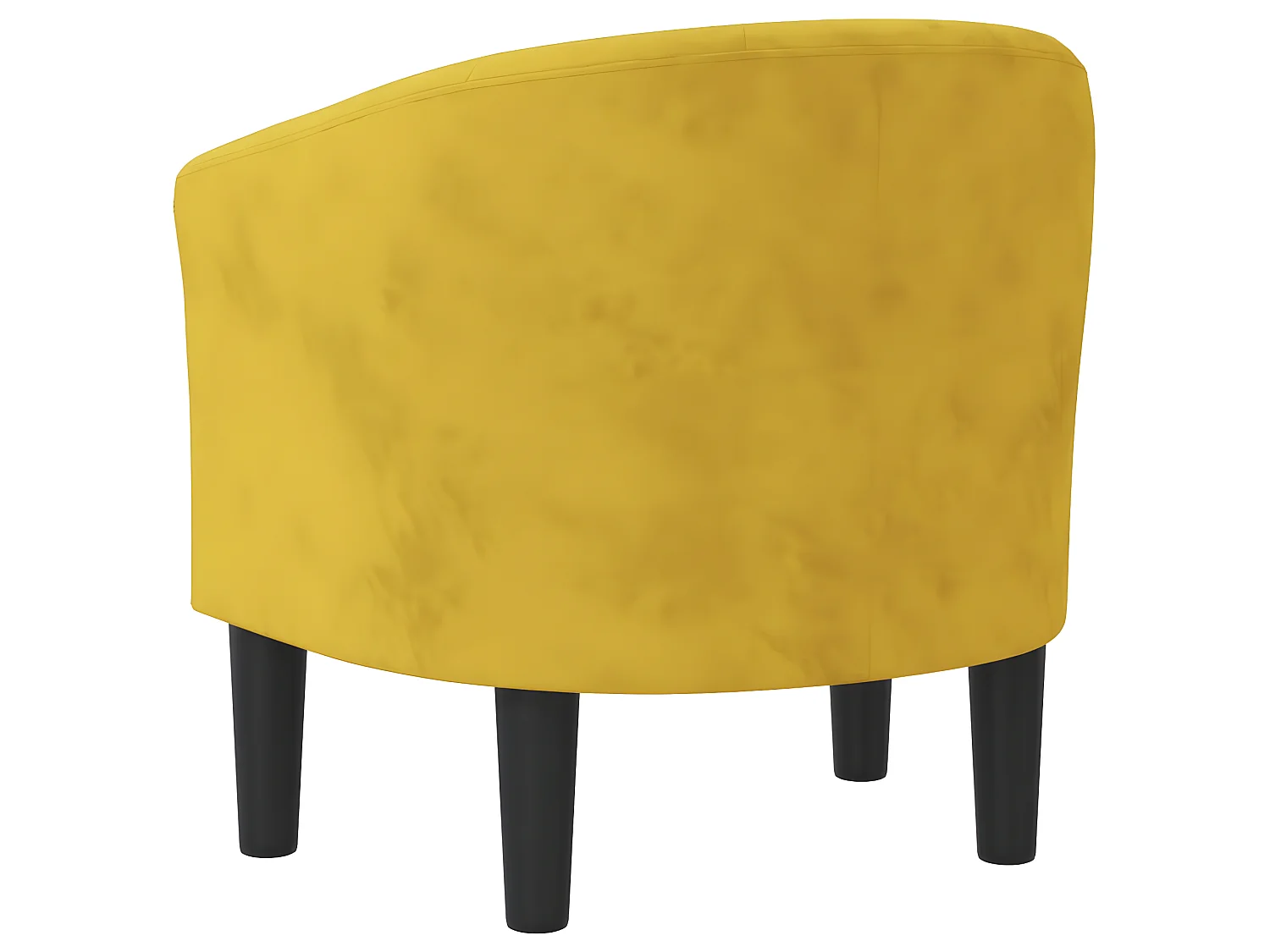 Fauteuil cabriolet moderne jaune velours SEF95030
