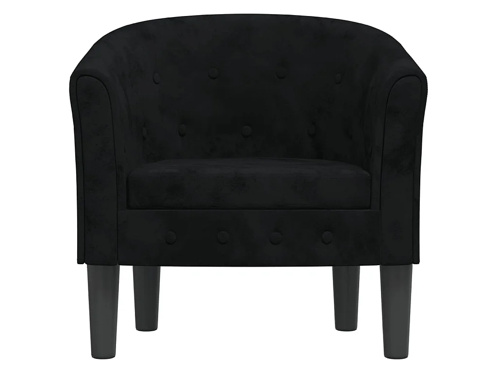 Poltrona veludo preto PT671296