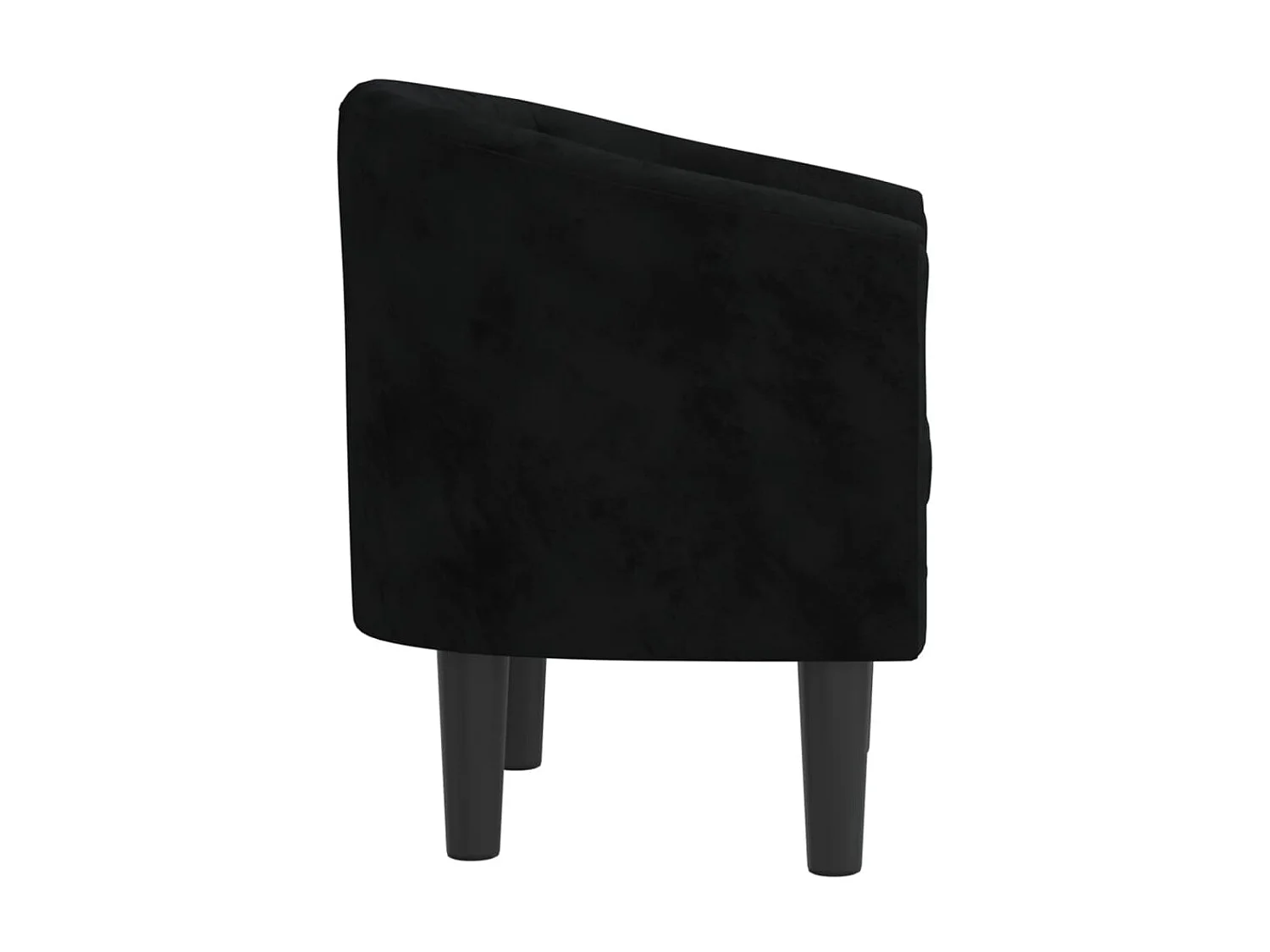 Poltrona veludo preto PT671296