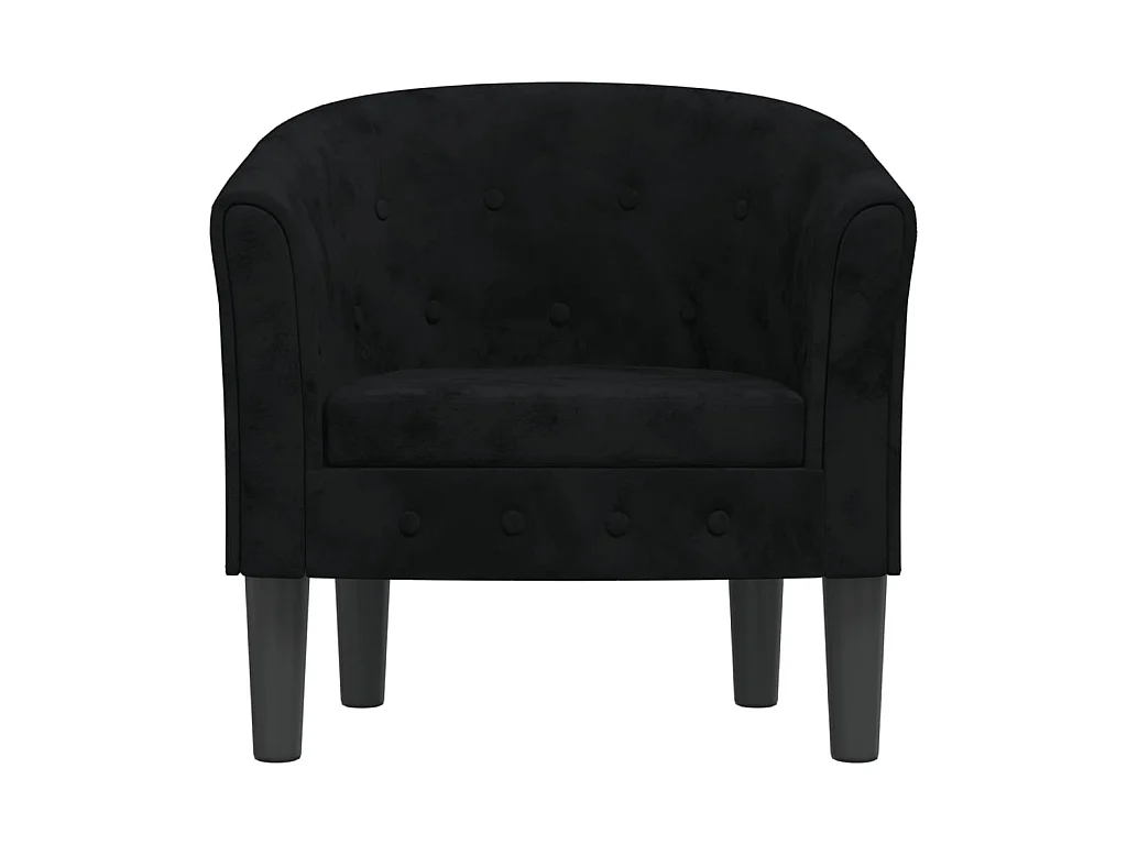 Sillón de terciopelo negro ES45277