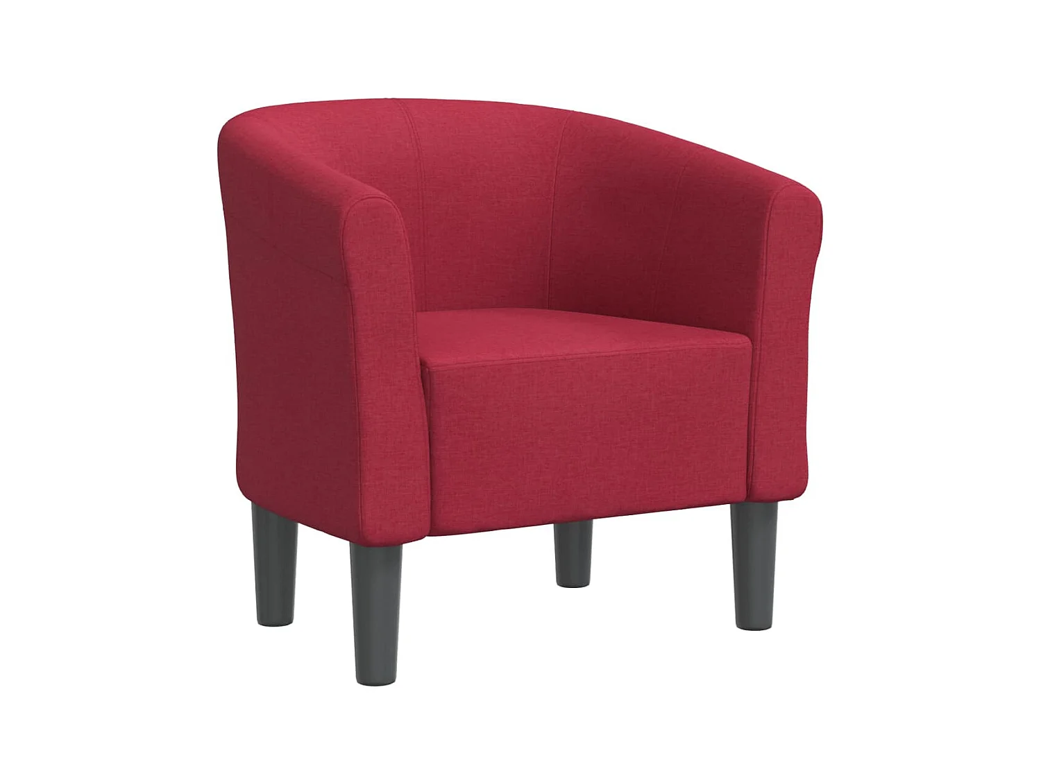 Fauteuil cabriolet moderne rouge bordeaux tissu SEF53506