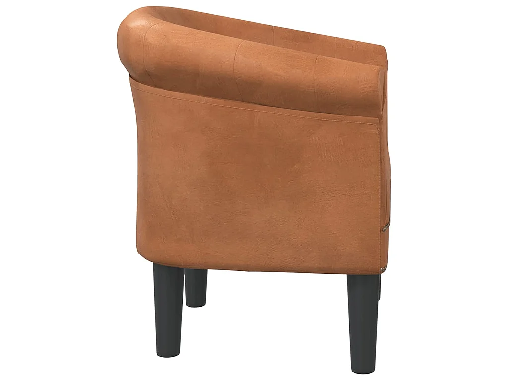 Kuipstoel kunstleer bruin NL945616