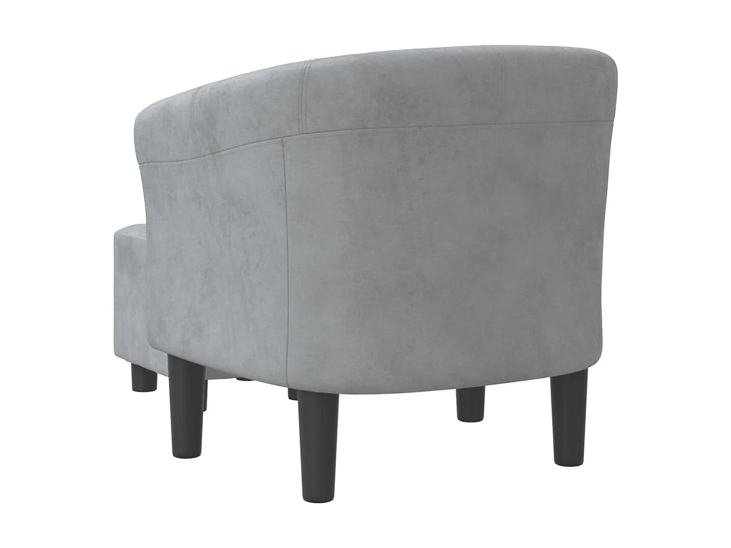 Fauteuil cabriolet avec repose-pied gris foncé velours SEF18707