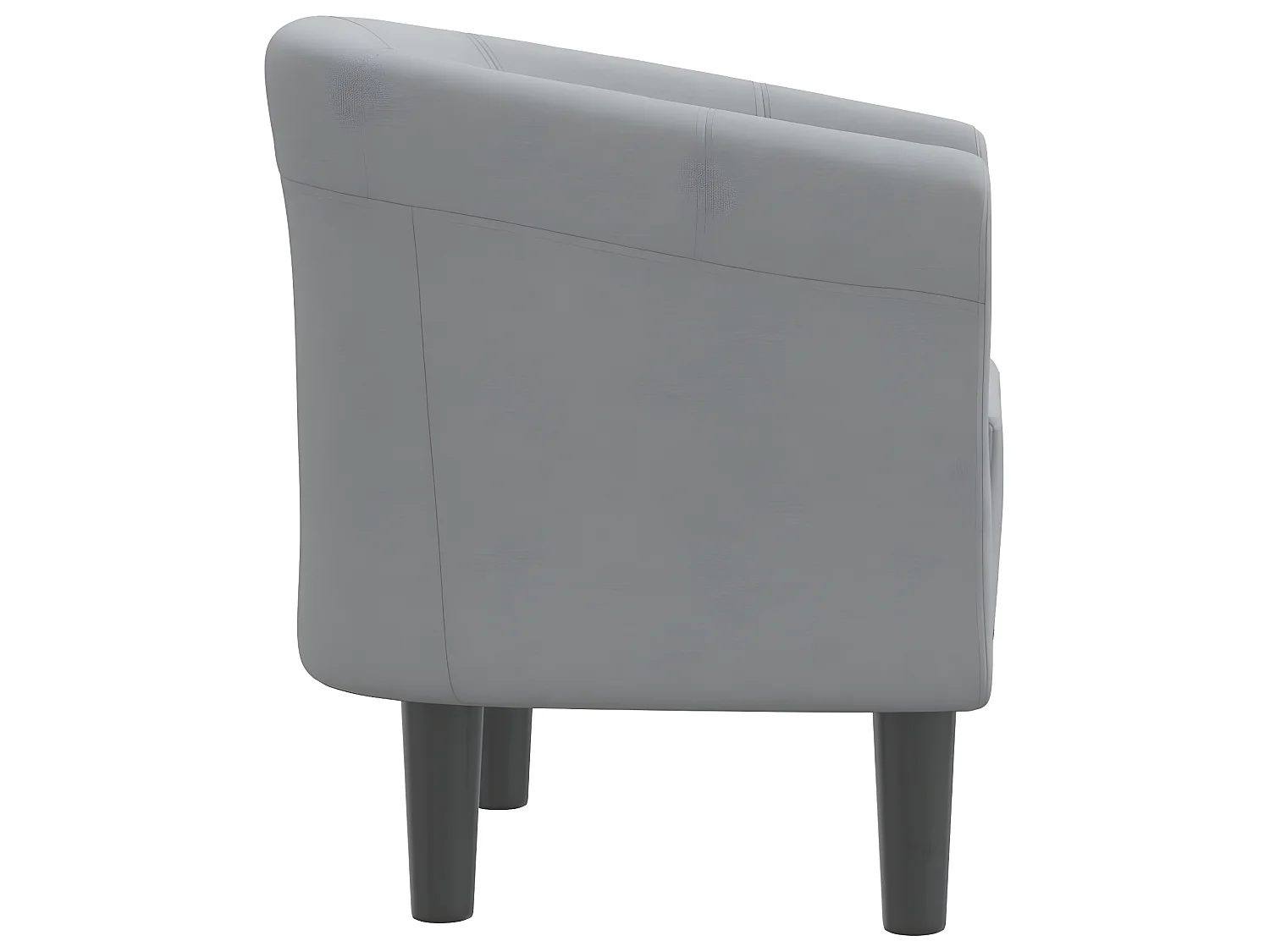 Fauteuil cabriolet moderne gris clair tissu SEF71467