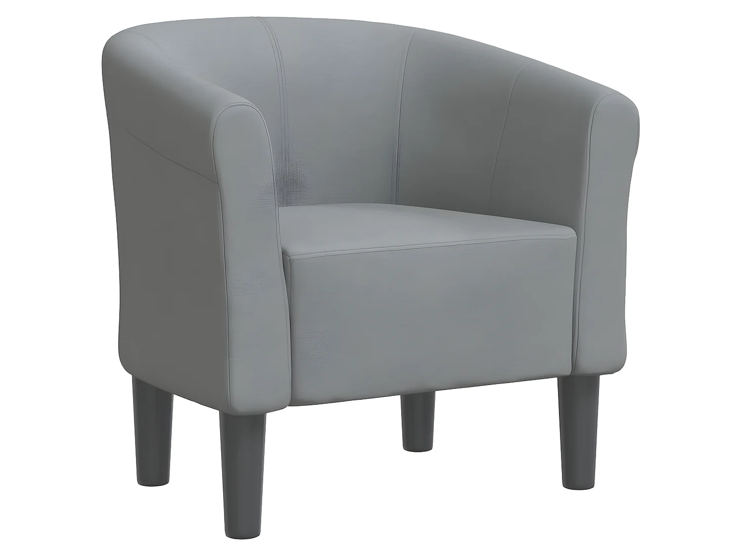 Fauteuil cabriolet moderne gris clair tissu SEF71467