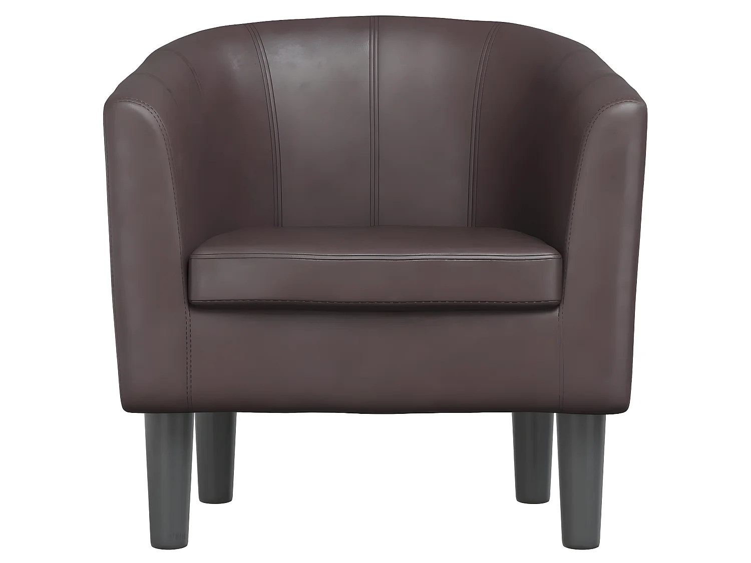 Fauteuil cabriolet moderne marron similicuir SEF57835