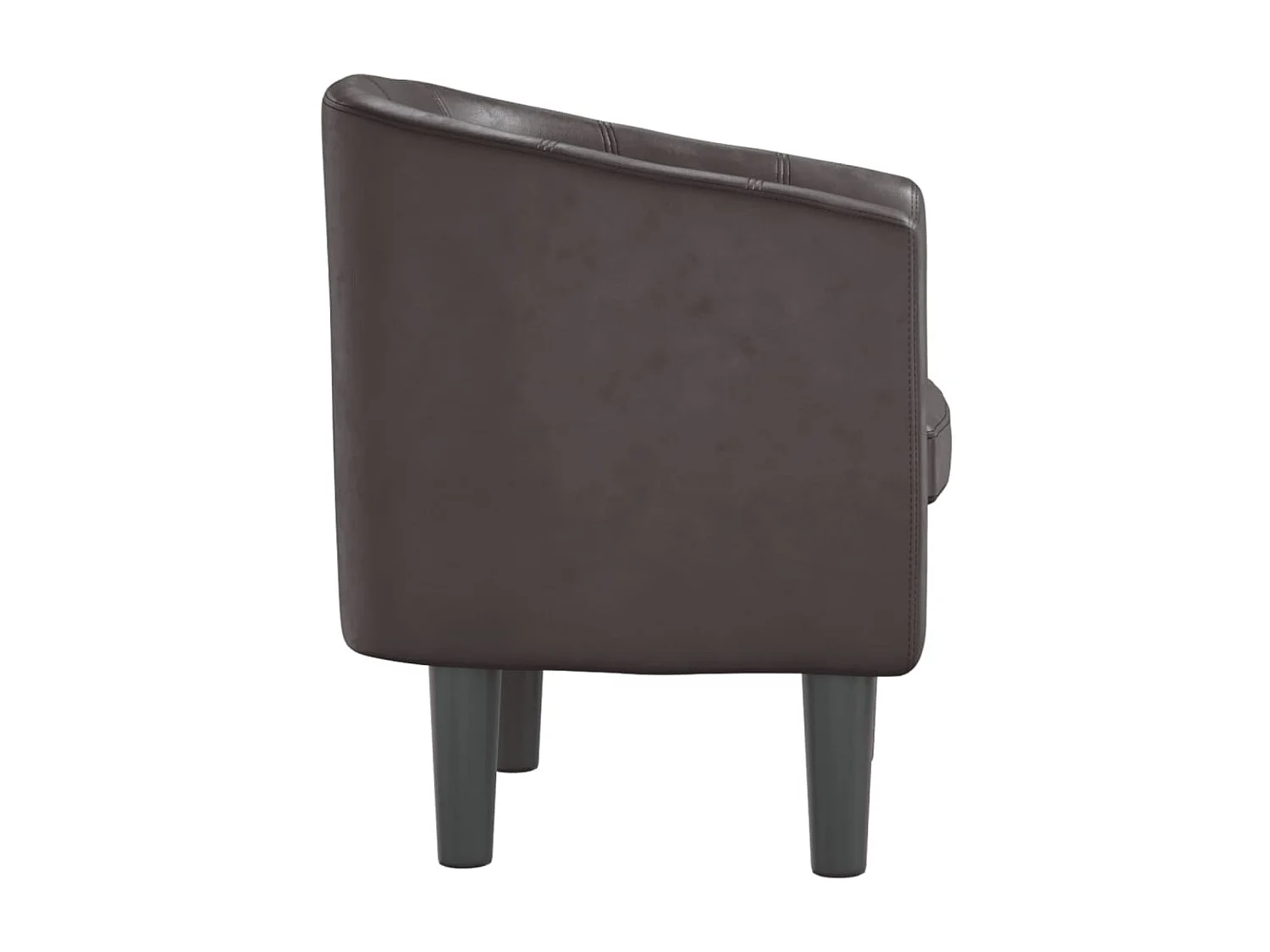 Fauteuil cabriolet moderne marron similicuir SEF57835