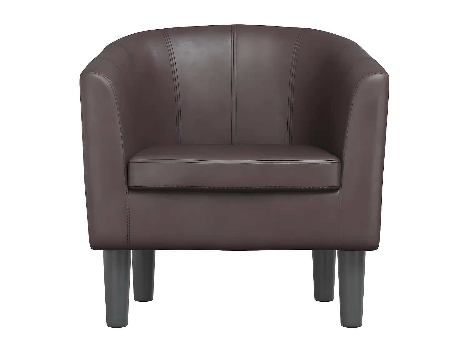 Poltrona couro artificial castanho PT972585