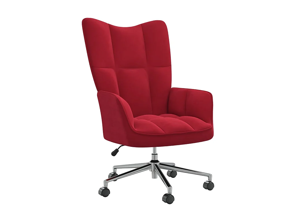 Fauteuil pivotants ,Fauteuil pivotant, Fauteuil de détente Rouge bordeaux Velours OIU7844