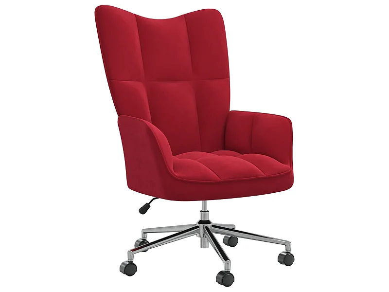 Fauteuil pivotants ,Fauteuil pivotant, Fauteuil de détente Rouge bordeaux Velours OIU7844