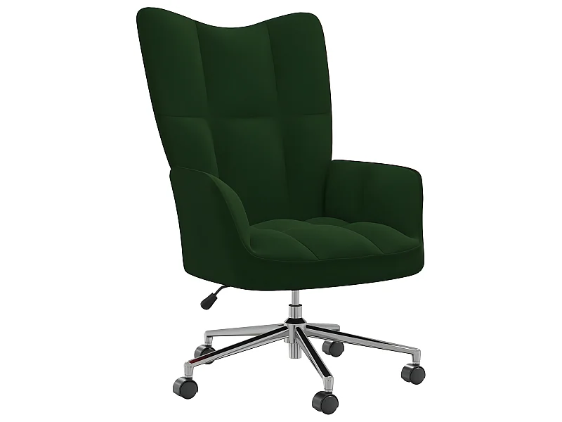 Fauteuil pivotant et chambre Vert foncé Velours OIU3331