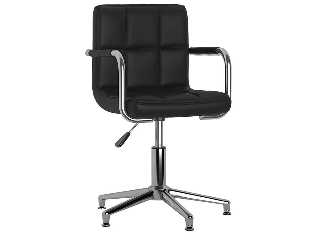 lot de 2 Fauteuils pivotants de salle à manger Noir Similicuir OIU7433