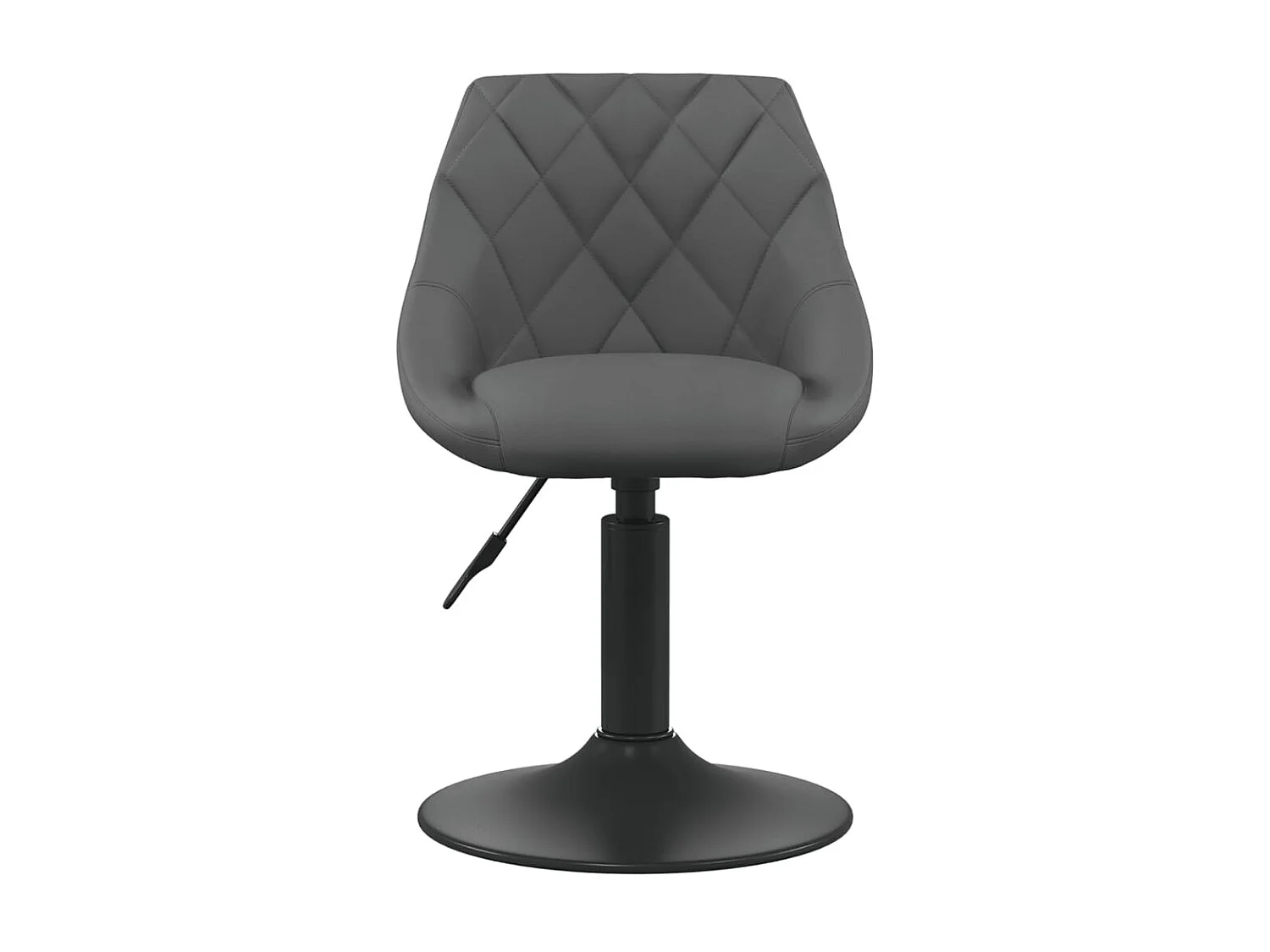 Fauteuils pivotants à dîner 2 pcs Gris foncé Velours LSJ7296