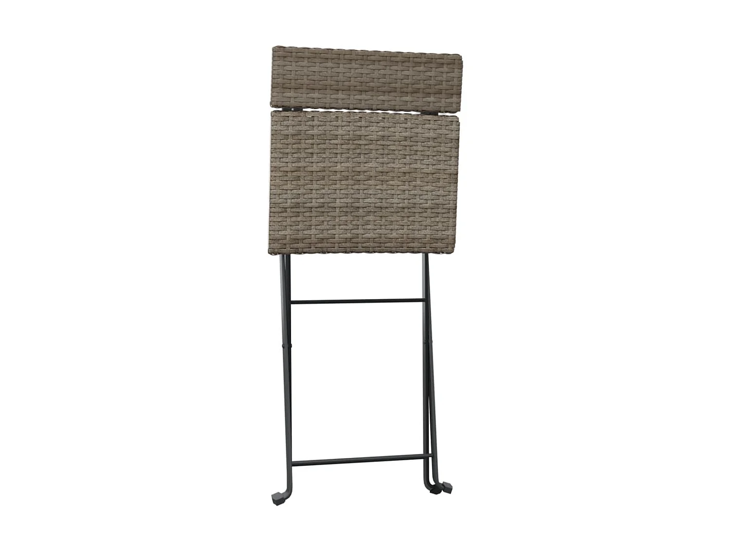 Chaises de bistrot pliantes 8 pcs Gris Résine tressée et acier SEF76011