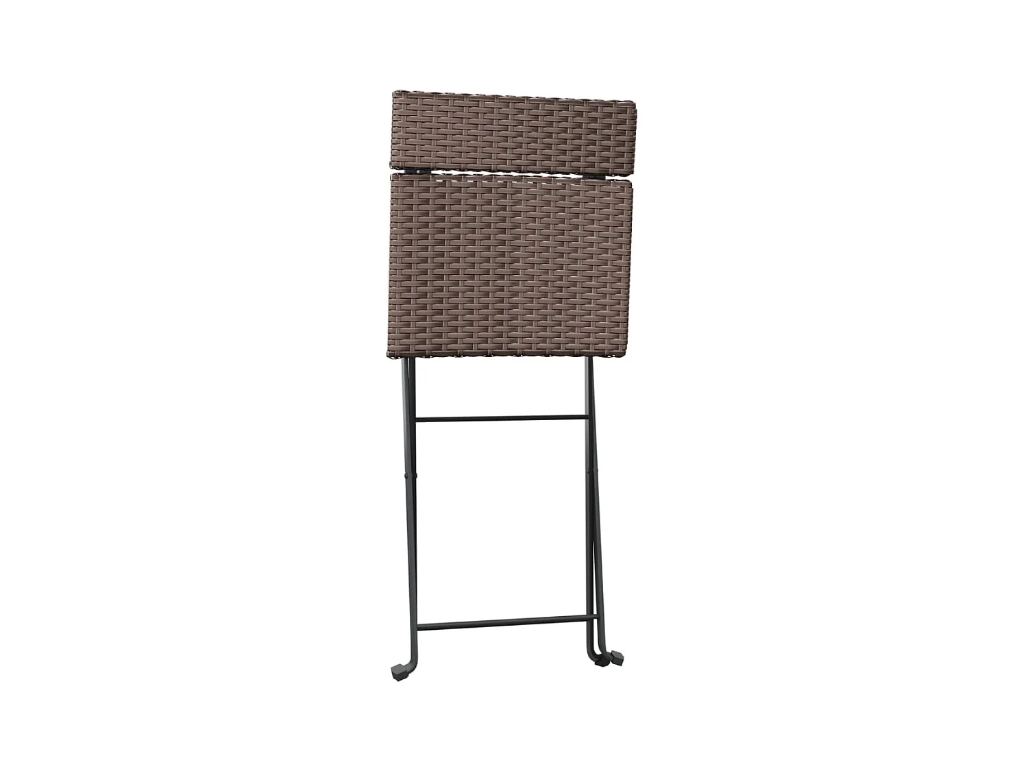 Chaises de bistrot pliantes 6pcs Marron Résine tressée et acier SEF36001