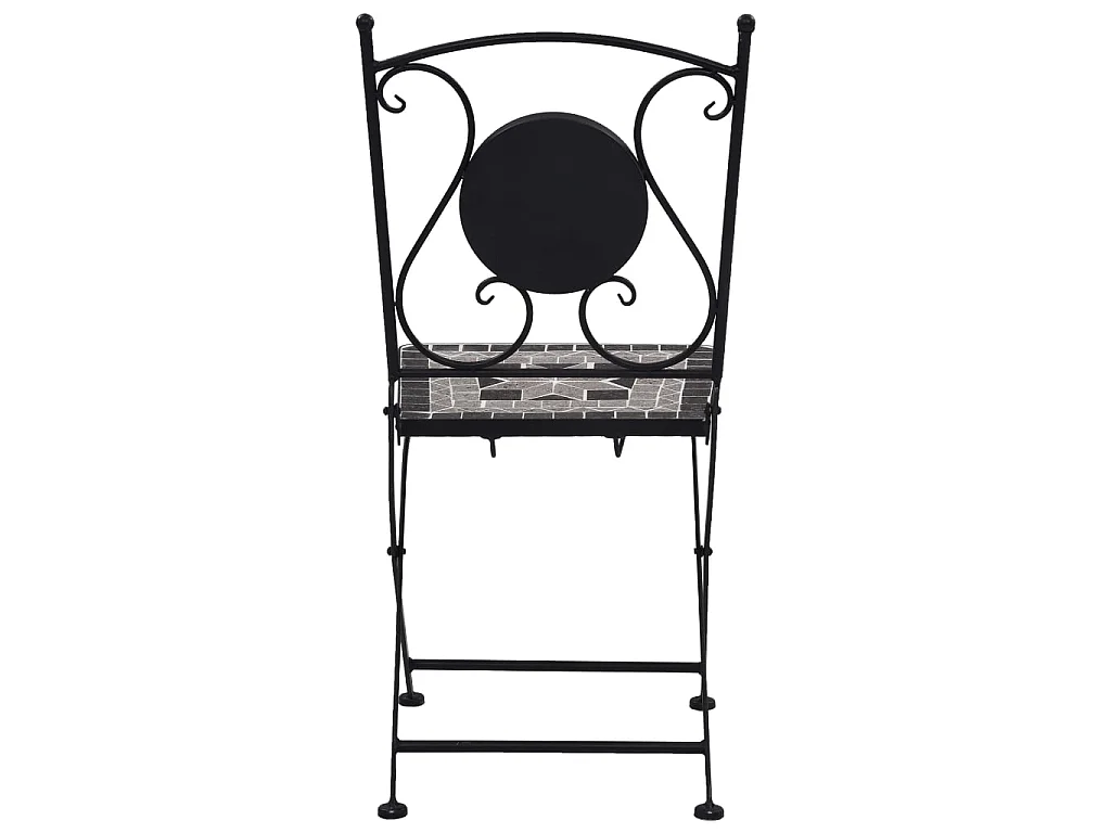 Cadeiras bistrô em mosaico 2 pcs cinzento PT742050