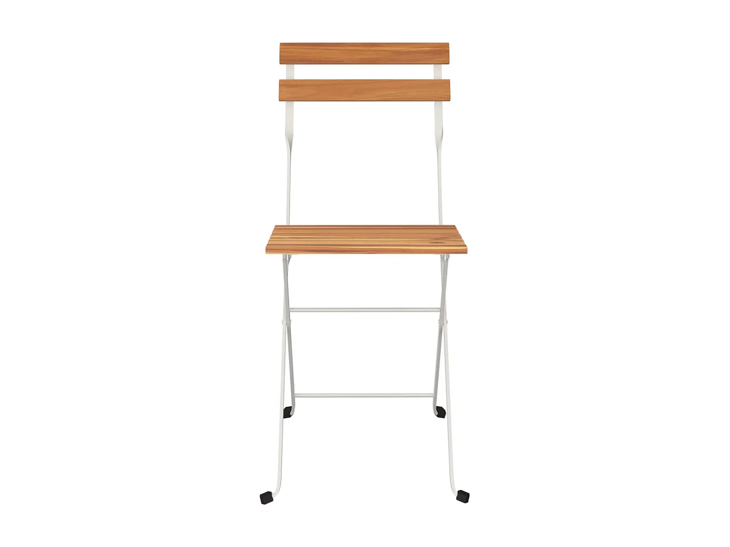 Chaises de bistrot pliantes 2 pcs Bois d'acacia solide et acier SEF56406