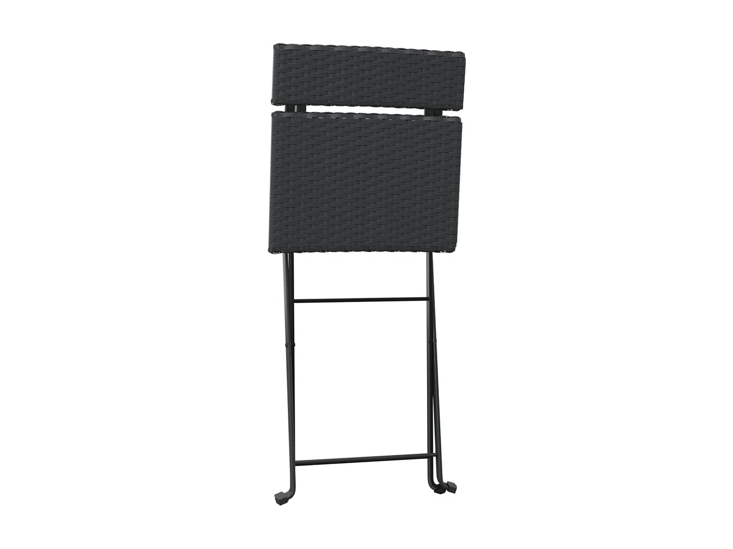 Cadeiras de bistrô dobráveis 6 pcs vime PE e aço preto PT395309