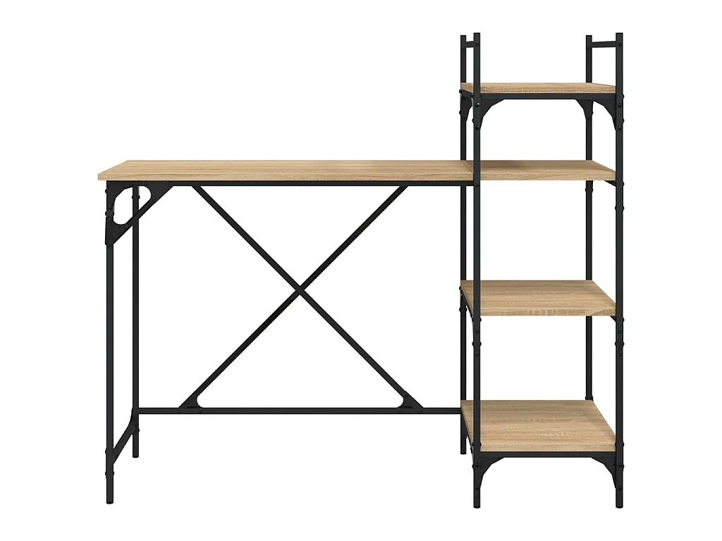 Computerbureau met schappen 120x47x109 cm sonoma eikenkleurig NL964762