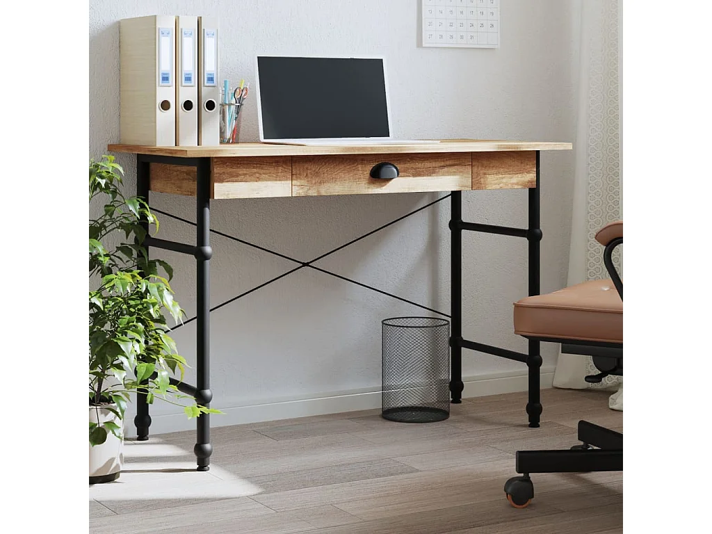 Computerbureau met lade 110x50x75 cm eikenkleurig NL353155