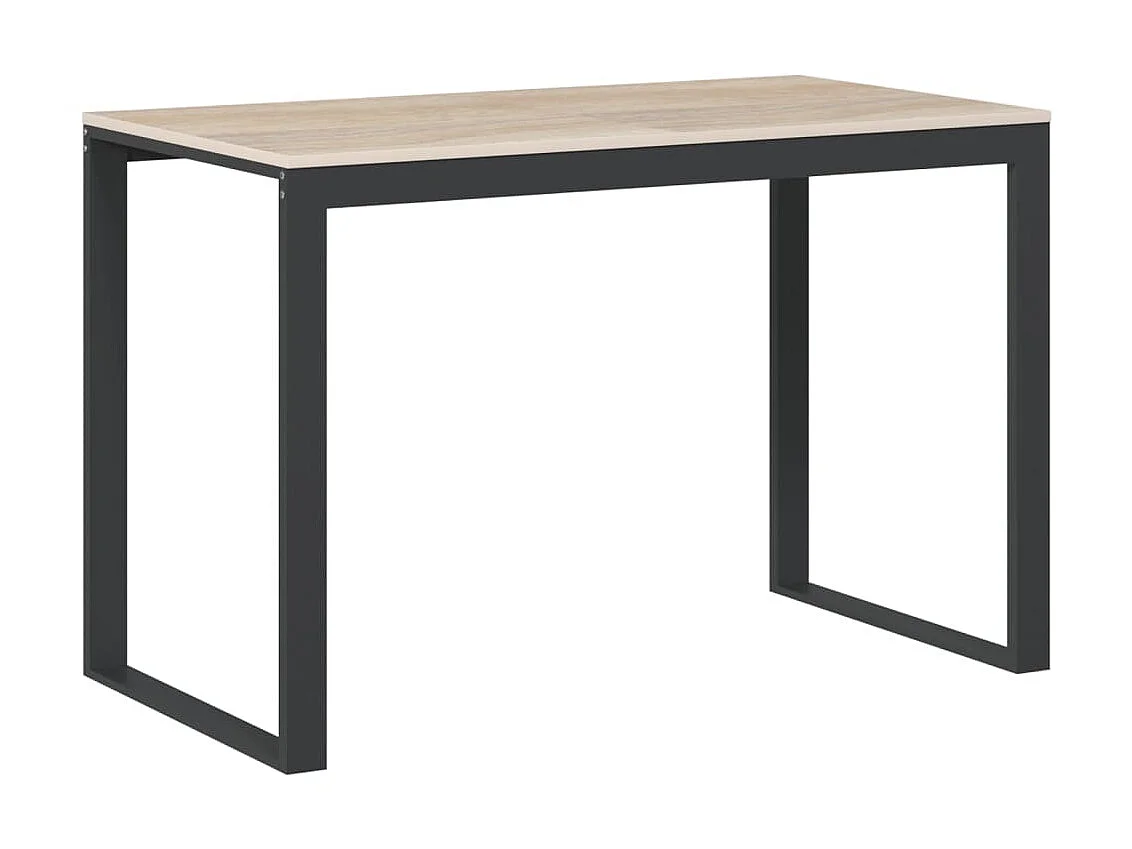 Computerbureau 110x60x73 cm spaanplaat zwart en eikenkleurig NL215120