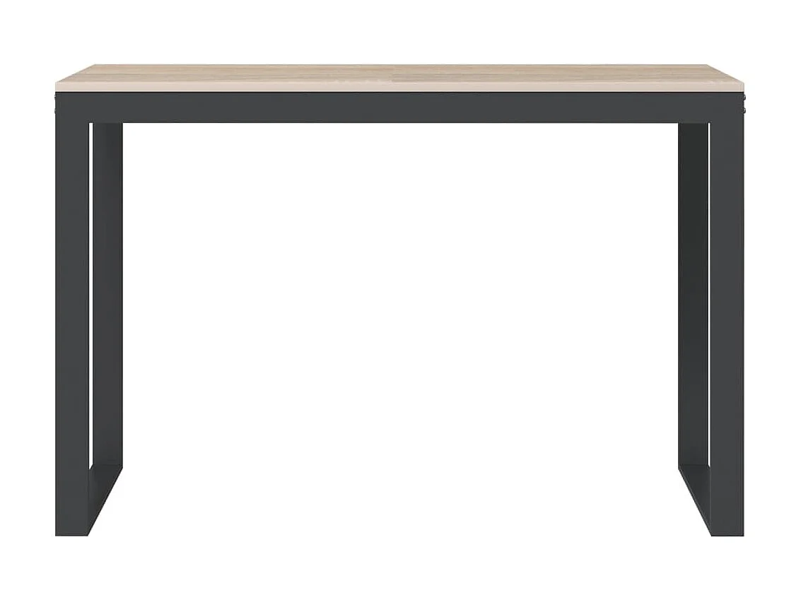 Computerbureau 110x60x73 cm spaanplaat zwart en eikenkleurig NL215120