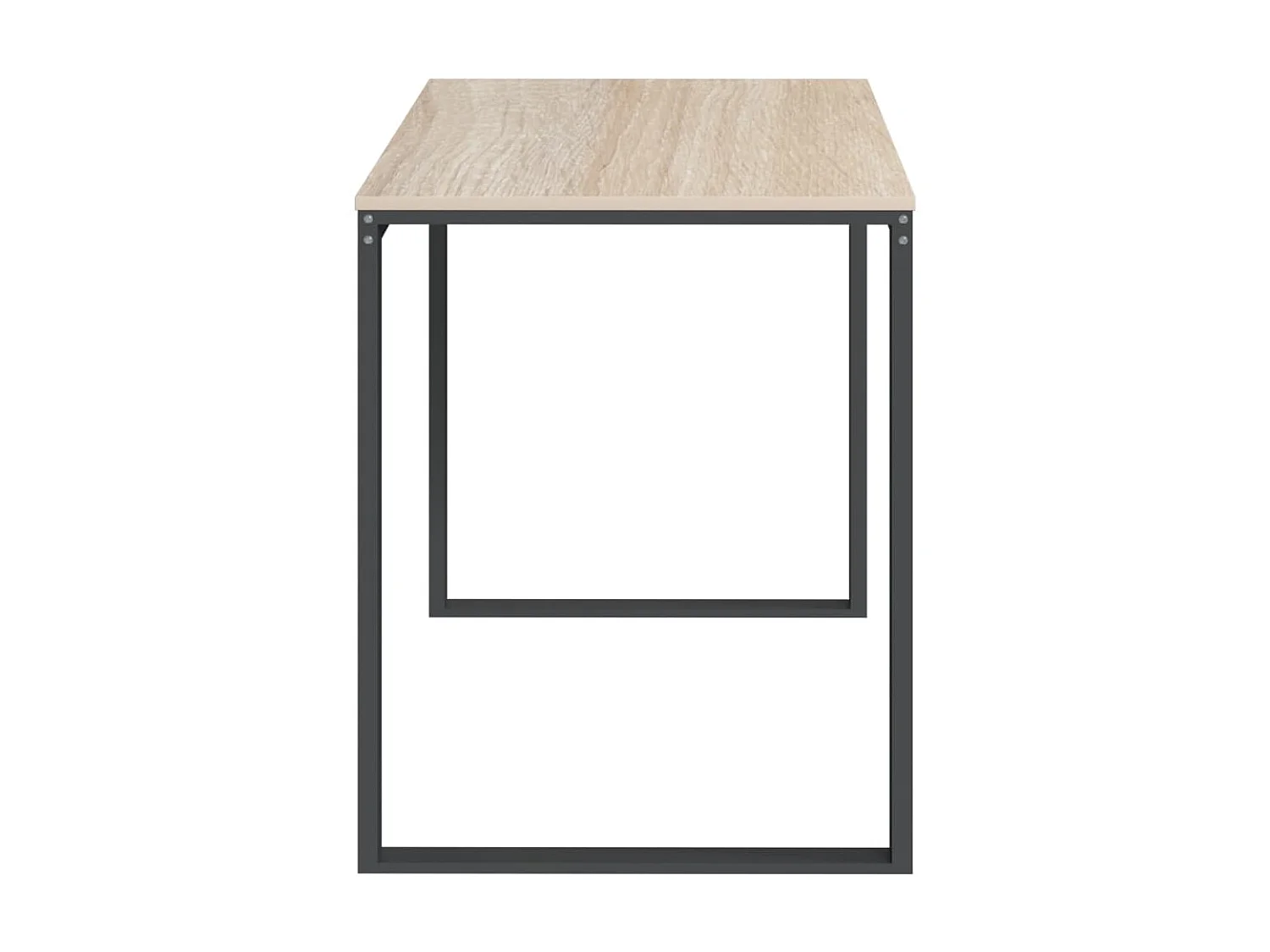 Computerbureau 110x60x73 cm spaanplaat zwart en eikenkleurig NL215120