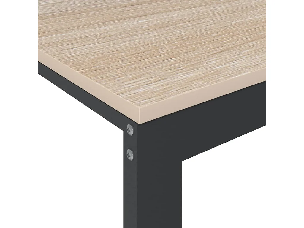 Computerbureau 110x60x73 cm spaanplaat zwart en eikenkleurig NL215120