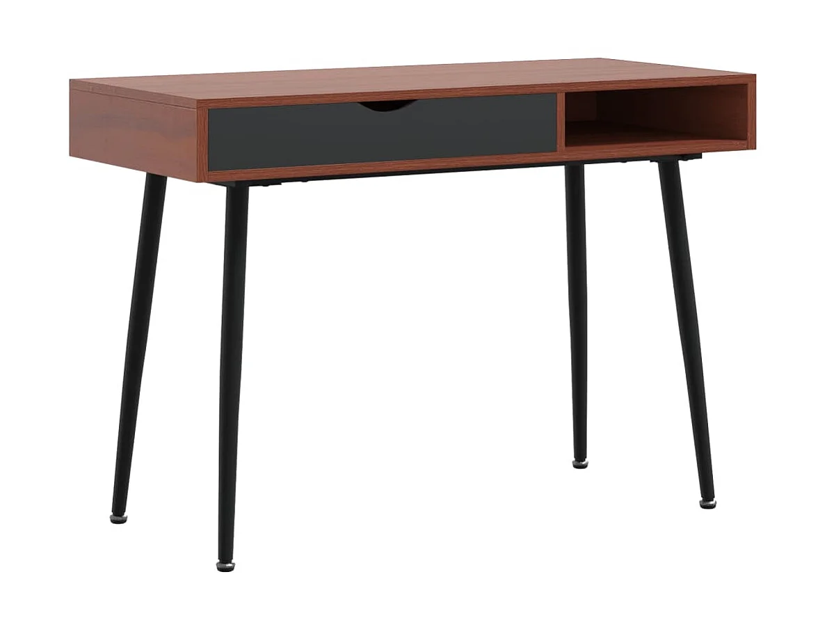 Computerbureau 110x50x75 cm bewerkt hout bruin NL298684