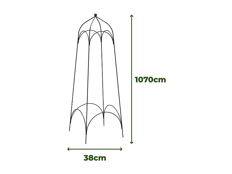 Treilli en acier 38 x 38 x 107 cm Arthur