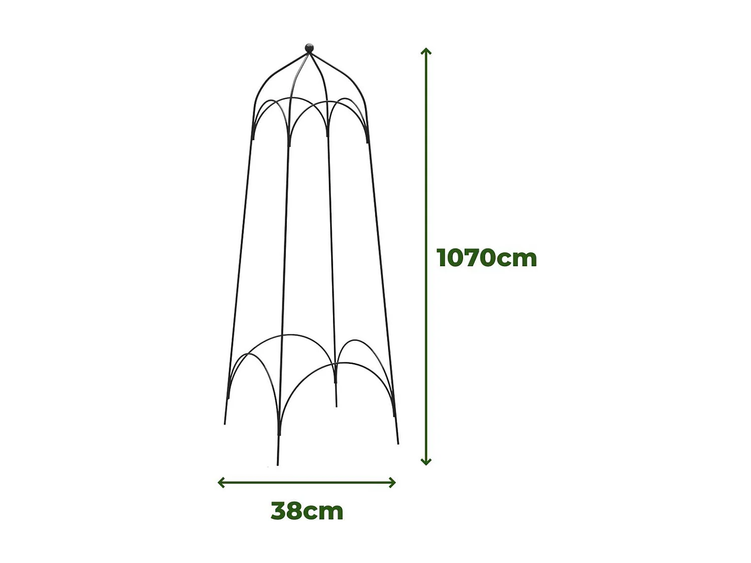 Treilli en acier 38 x 38 x 107 cm Arthur