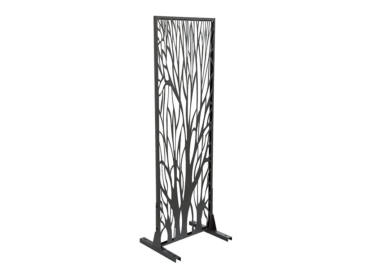 Decoratief metalen hek "Tree" voor buiten - Antraciet 50 x 150 cm