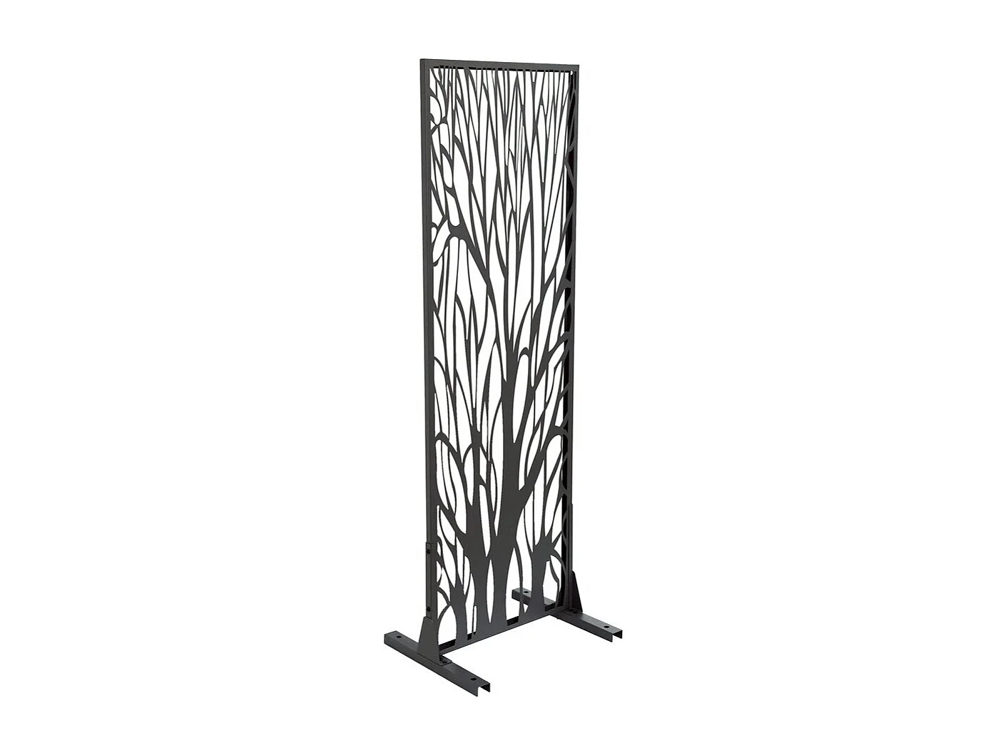 Decoratief metalen hek "Tree" voor buiten - Antraciet 50 x 150 cm