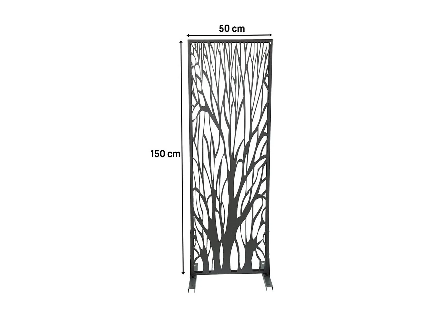 Decoratief metalen hek "Tree" voor buiten - Antraciet 50 x 150 cm