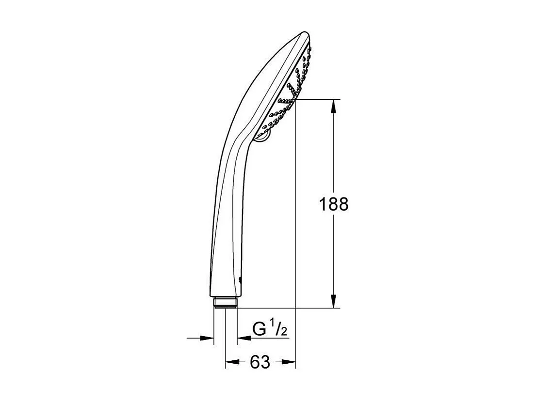 Pommeau de douche GROHE Quickfix Vitalio Joy 110 Massage 3 jets