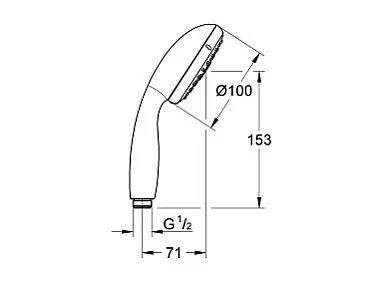 GROHE Douchette 3 jets Tempesta 100
