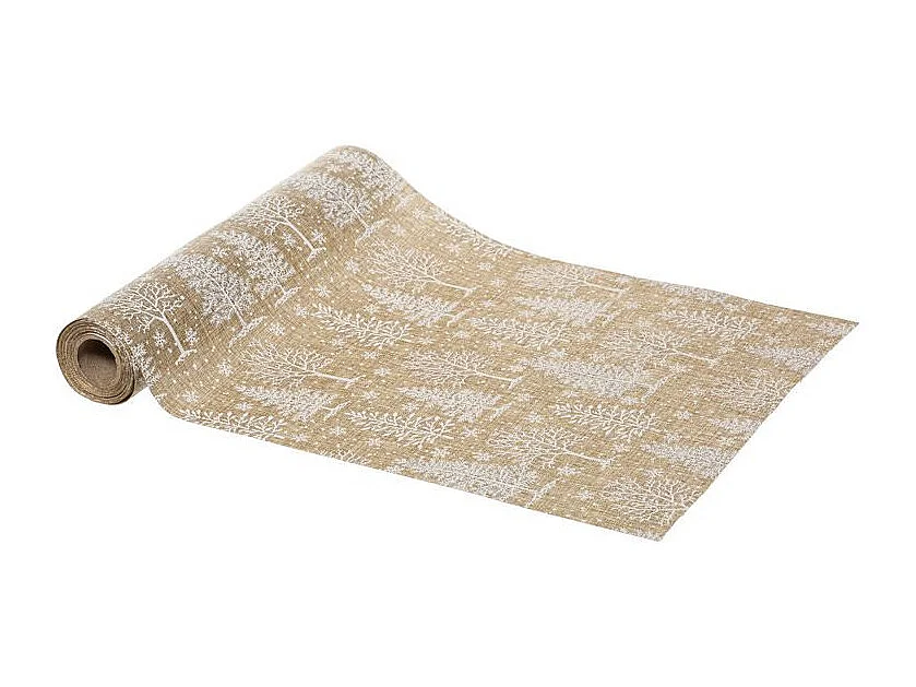 Chemin de Table Forêt "Bois" 28x300cm Naturel