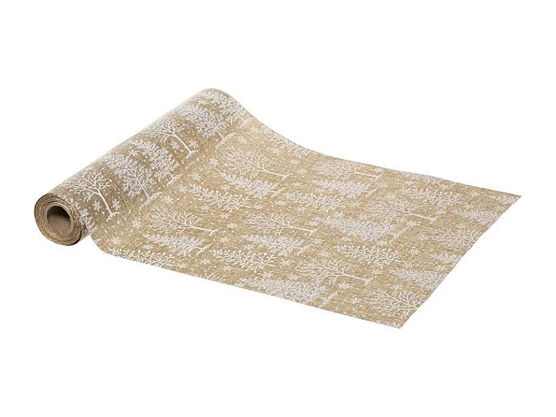 Chemin de Table Forêt "Bois" 28x300cm Naturel