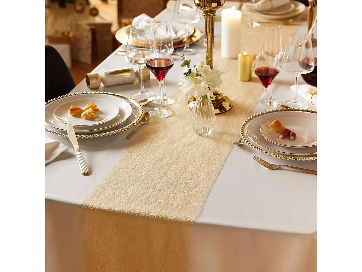 Chemin de Table "Colorama" 28x400cm Or
