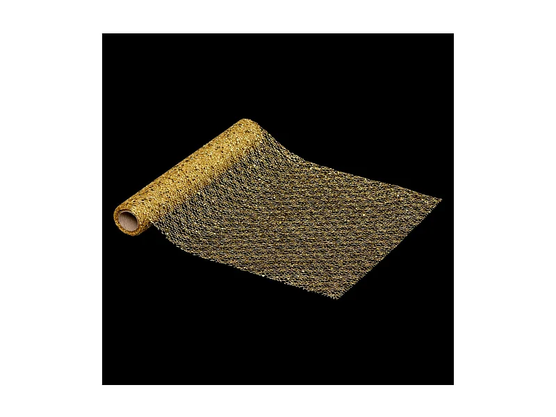 Chemin de Table Sequins "Colorama" 28x300cm Or