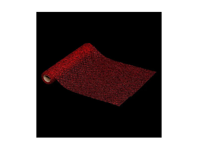 Chemin de Table Sequins "Colorama" 28x300cm Rouge
