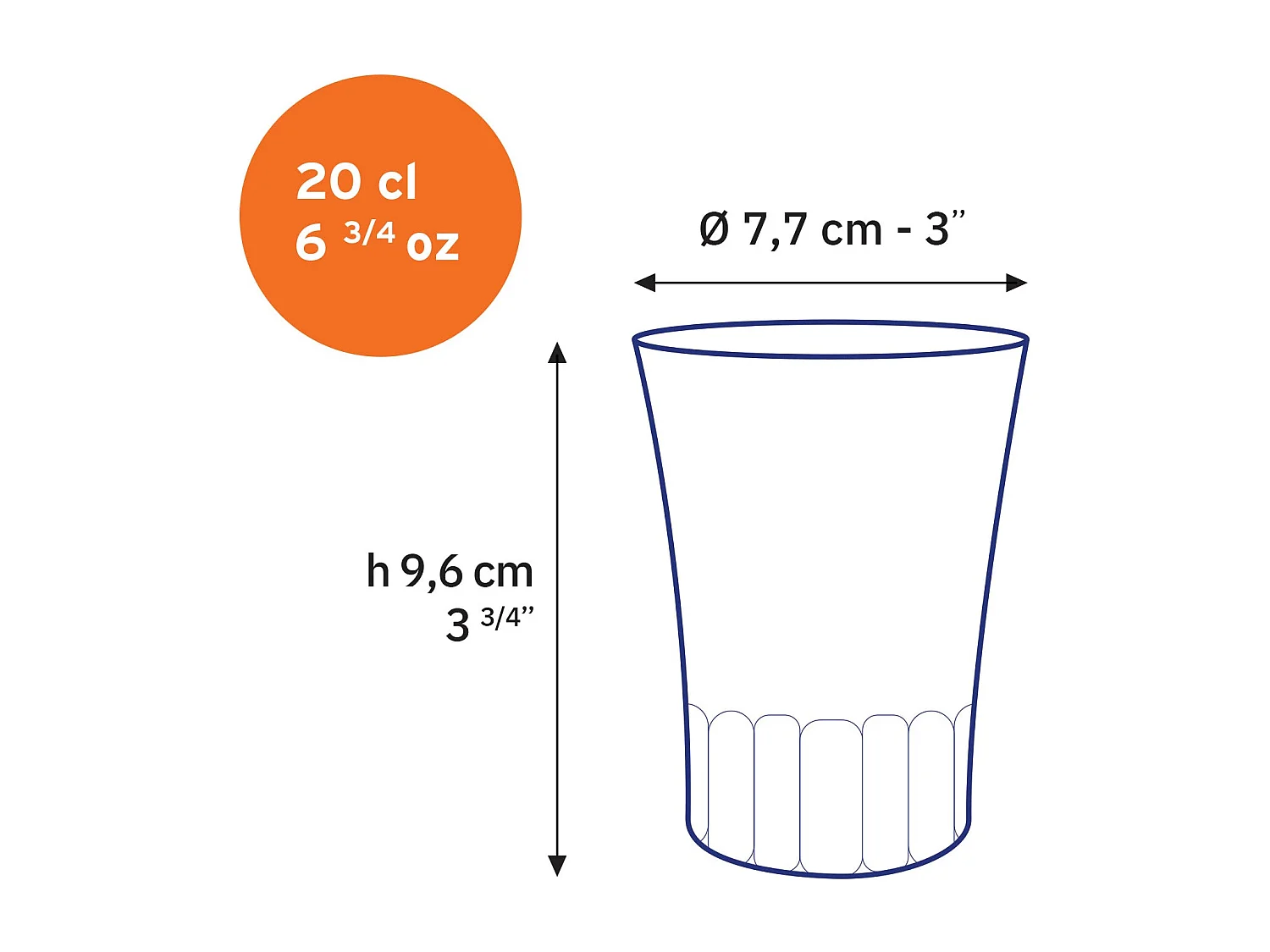 Set 4 Duralex Amalfi-Gläser 21Cl 5150021