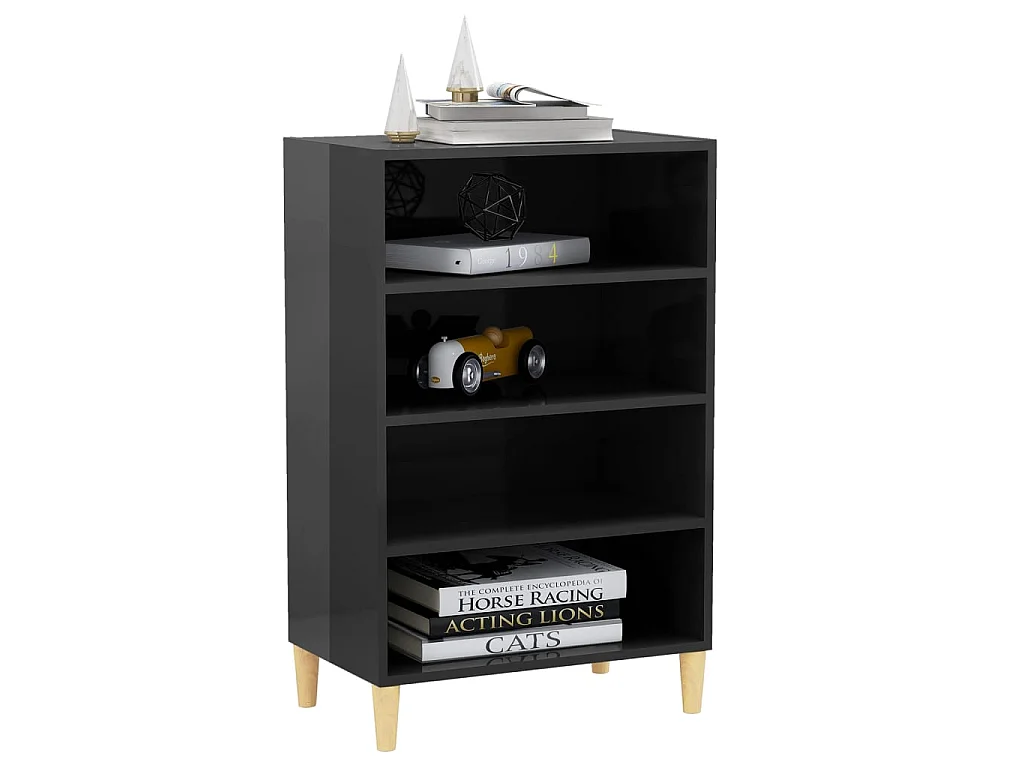 Sideboard Lowboard - Hochglanz-Grau 57x35x90 cm Holzwerkstoff -RM16024