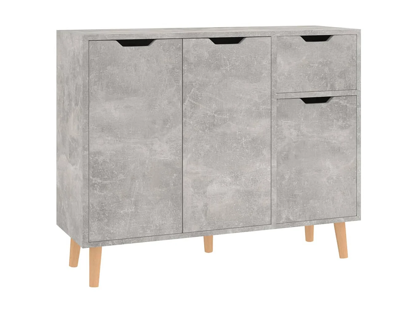 Sideboard Lowboard - Betongrau 90x30x72 cm Holzwerkstoff -RM78282