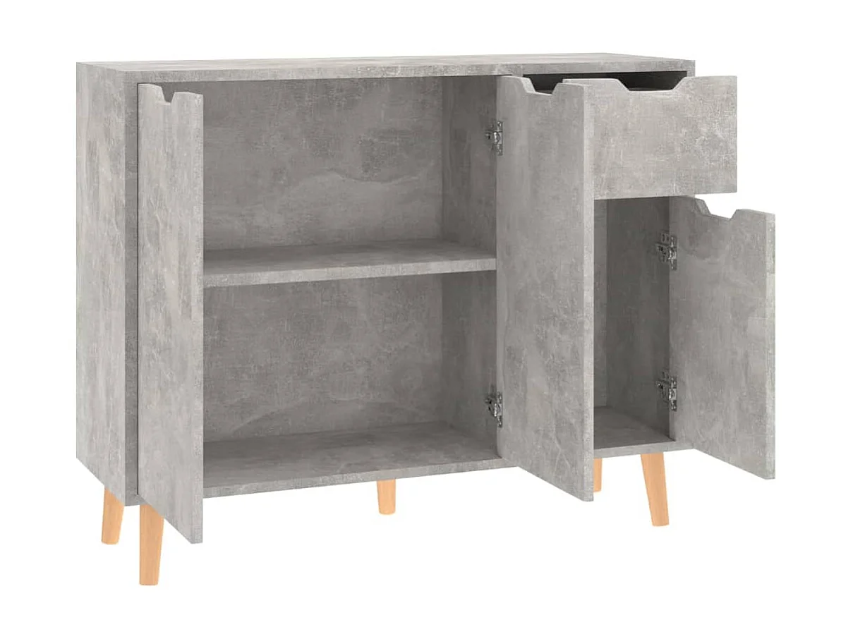 Sideboard Lowboard - Betongrau 90x30x72 cm Holzwerkstoff -RM78282