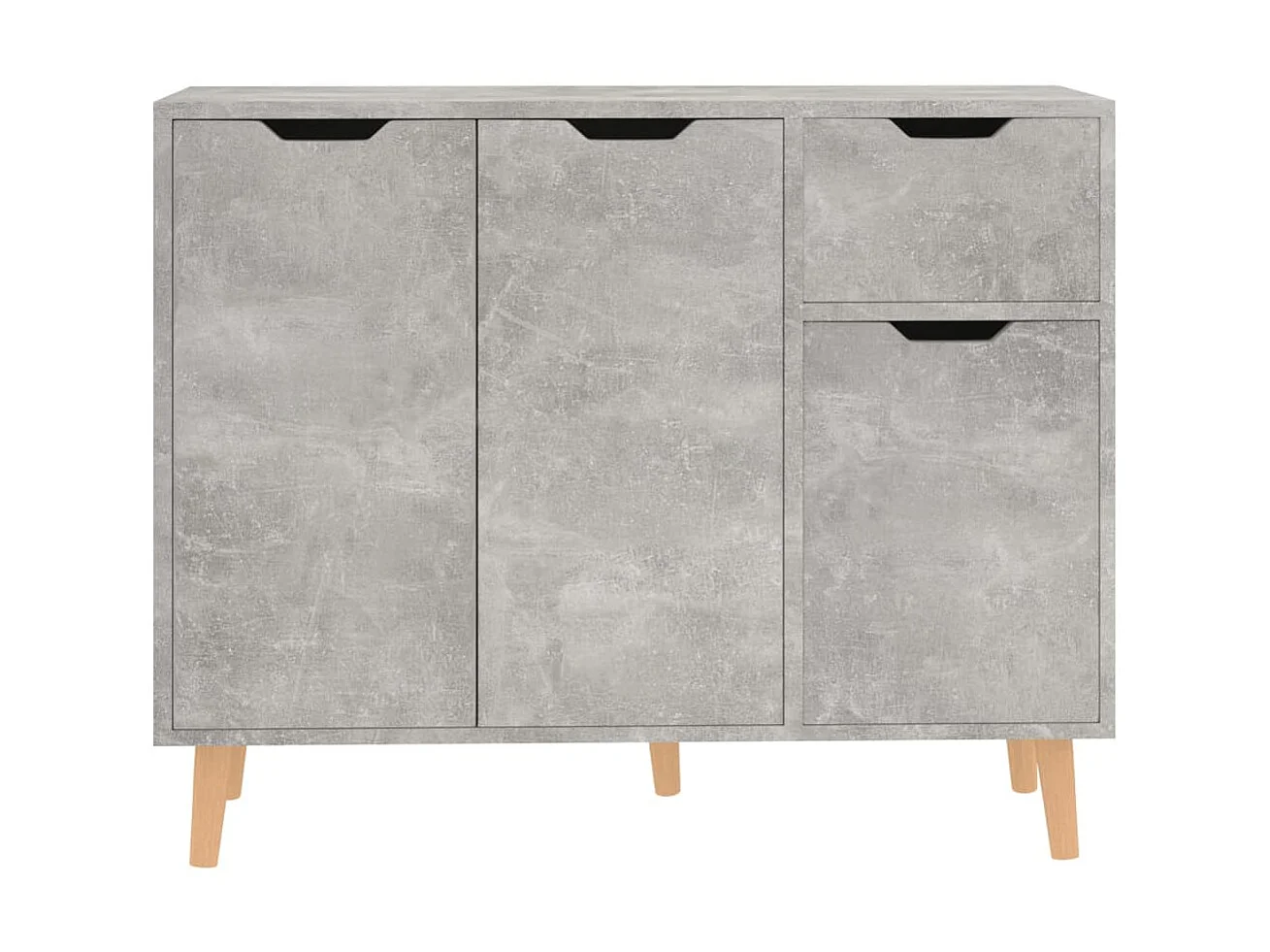 Sideboard Lowboard - Betongrau 90x30x72 cm Holzwerkstoff -RM78282